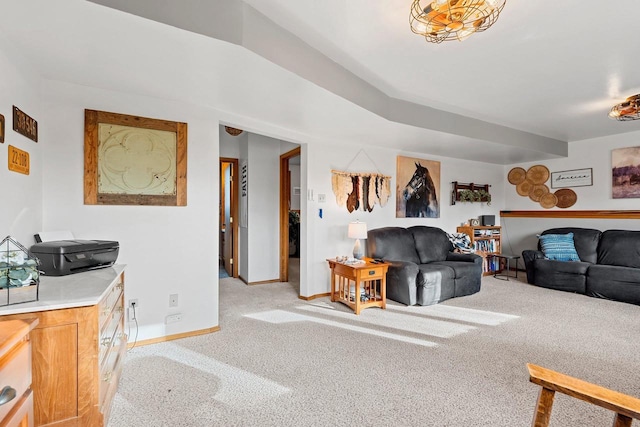 view of carpeted living room