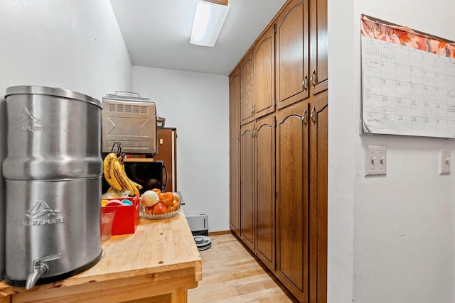 kitchen with light wood-type flooring