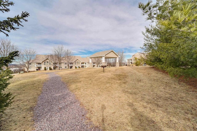 view of yard with a gazebo