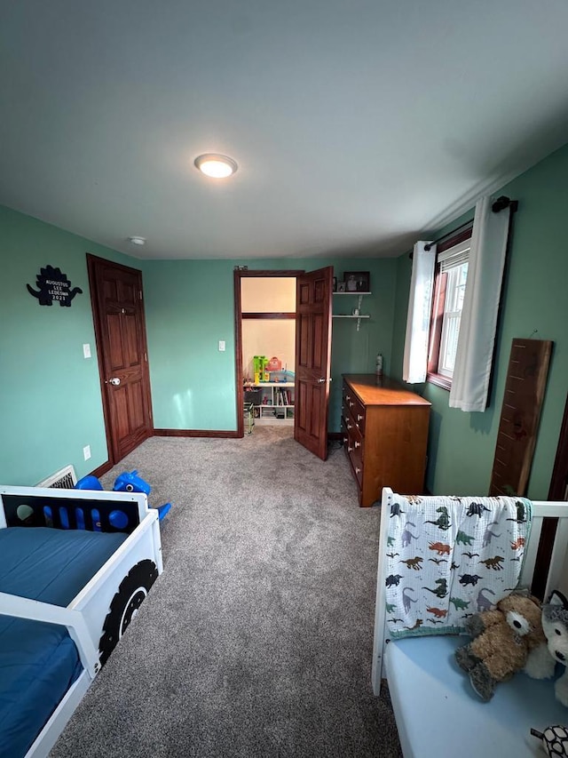 view of carpeted bedroom