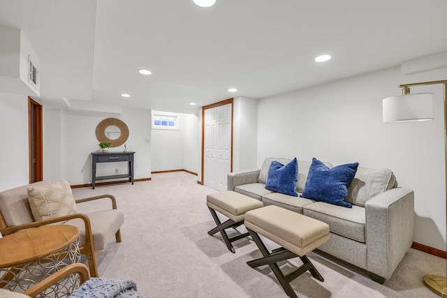 view of carpeted living room