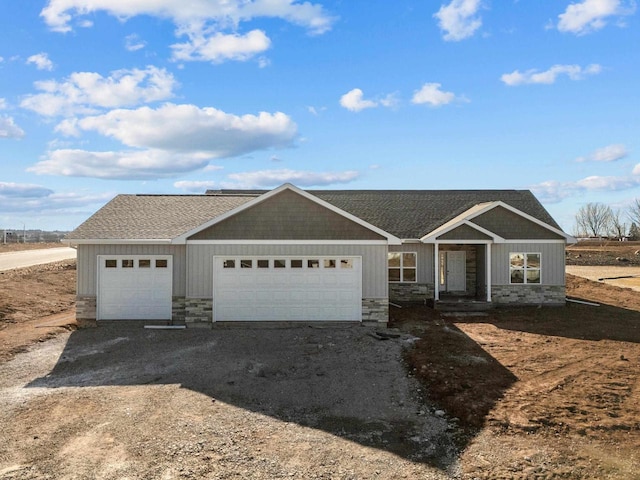 view of front facade with a garage