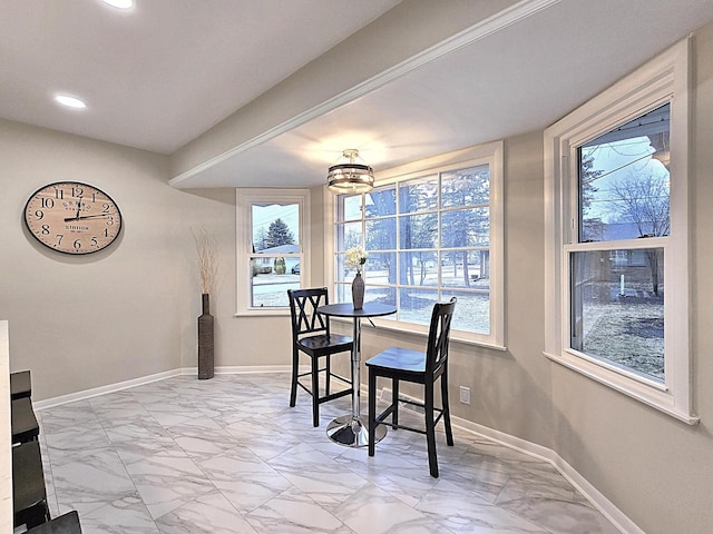 view of dining area