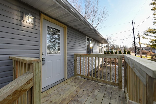 view of wooden deck