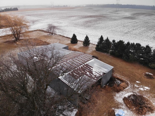 aerial view featuring a rural view