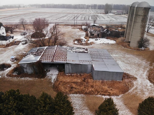 bird's eye view featuring a rural view