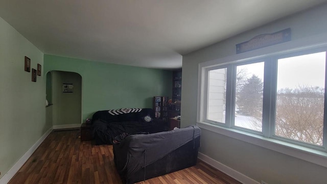 3290 Lark Rd, Greenleaf, WI 54126 - bedroom with dark hardwood / wood-style floors