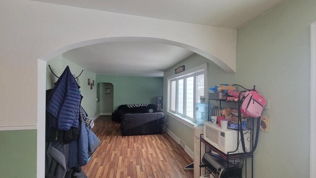 3290 Lark Rd, Greenleaf, WI 54126 - bedroom with hardwood / wood-style flooring