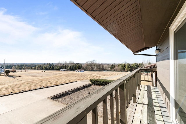 balcony with a rural view