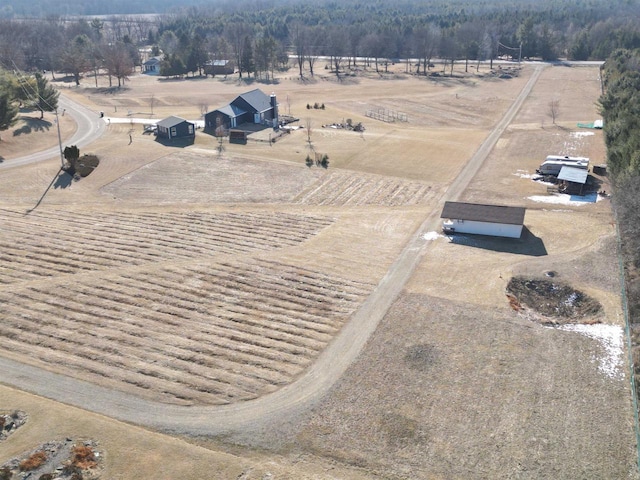 bird's eye view featuring a rural view