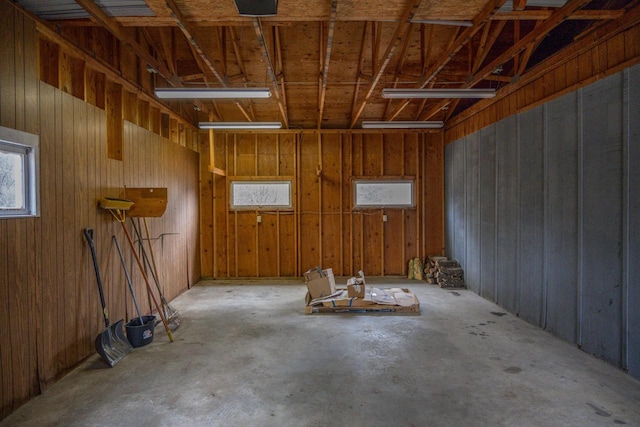 misc room with concrete flooring