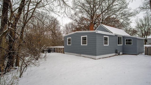 view of snowy exterior