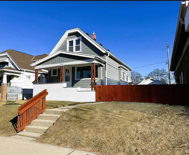 bungalow-style house featuring a porch