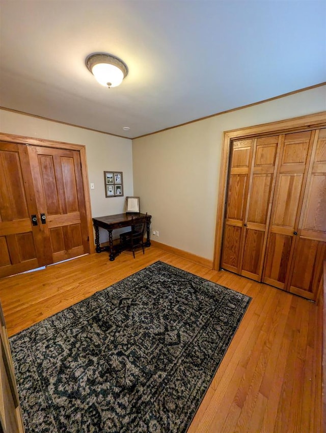 entrance foyer with light hardwood / wood-style floors