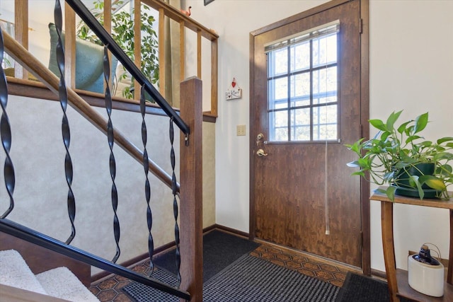 view of tiled entrance foyer