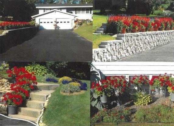 view of yard featuring a garage