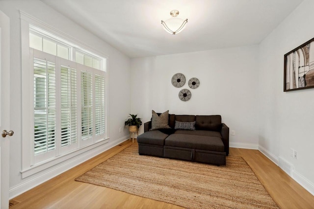 living room featuring hardwood / wood-style floors