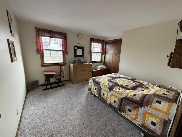 view of carpeted bedroom