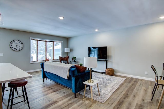 bedroom featuring light hardwood / wood-style flooring