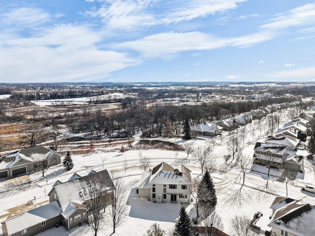 view of snowy aerial view