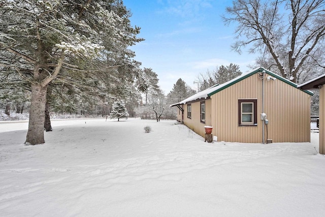 view of snowy yard