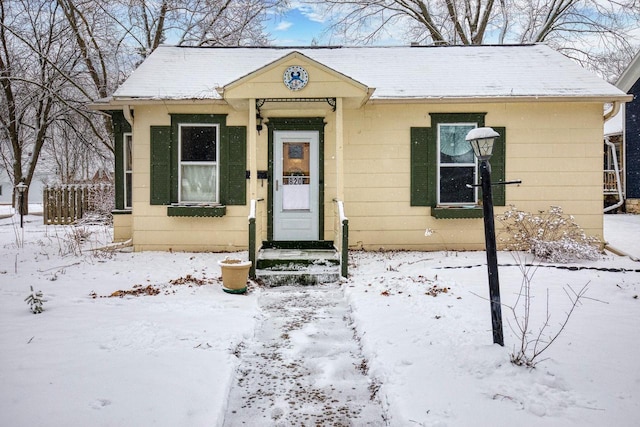 view of bungalow-style home