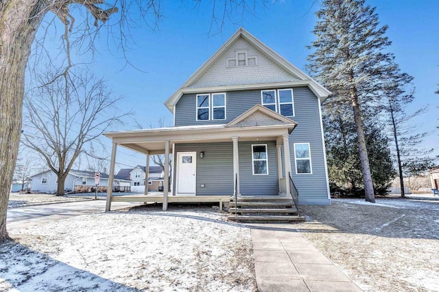 view of front of home featuring a porch