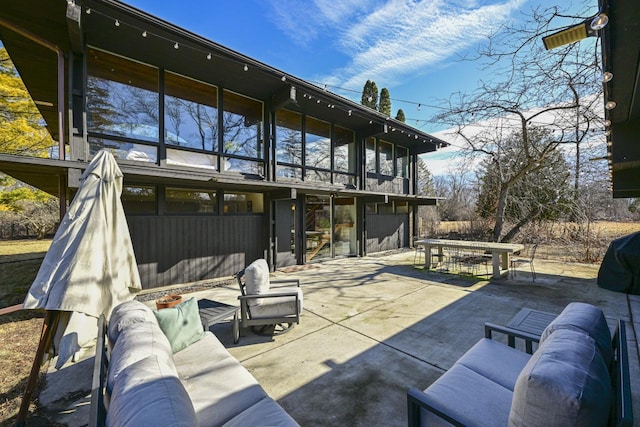 view of patio with an outdoor living space