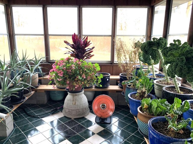 view of sunroom