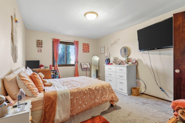 bedroom featuring carpet flooring