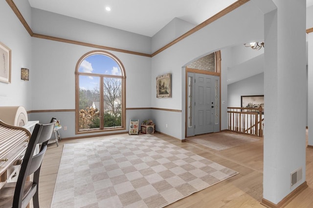 foyer entrance featuring light hardwood / wood-style floors