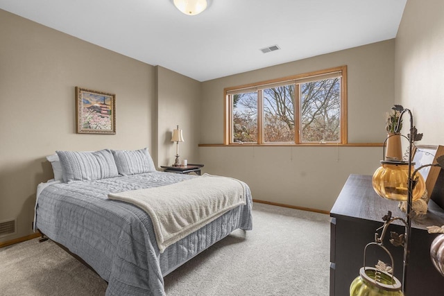 bedroom featuring carpet