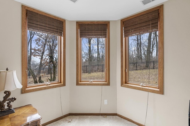 view of carpeted spare room