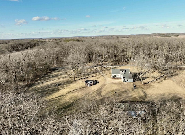 bird's eye view with a rural view