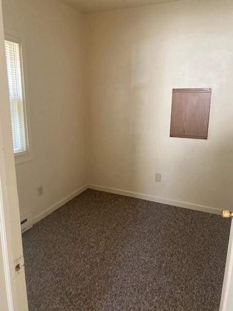 unfurnished room with carpet floors