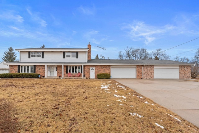 view of property featuring a garage