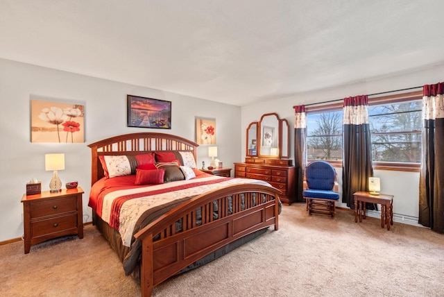 view of carpeted bedroom