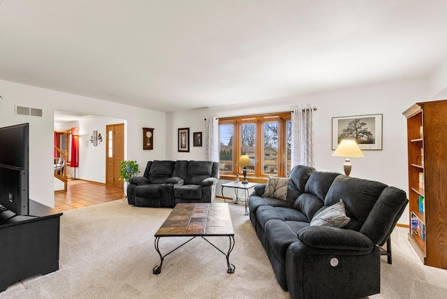 view of carpeted living room