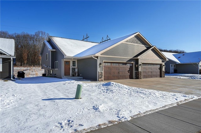 ranch-style home with a garage