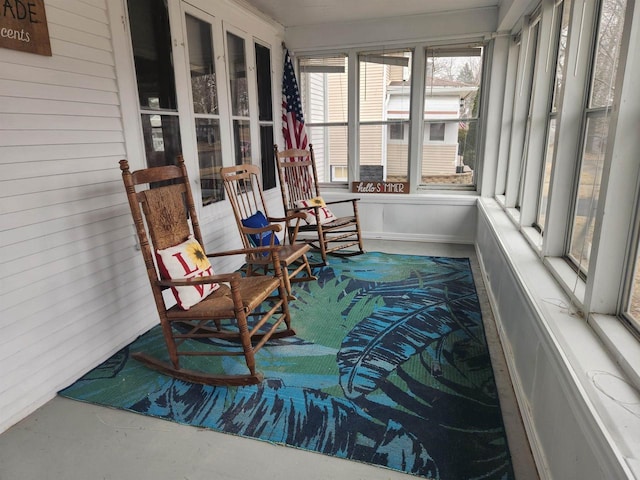 view of sunroom / solarium