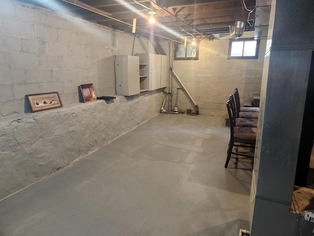 view of basement