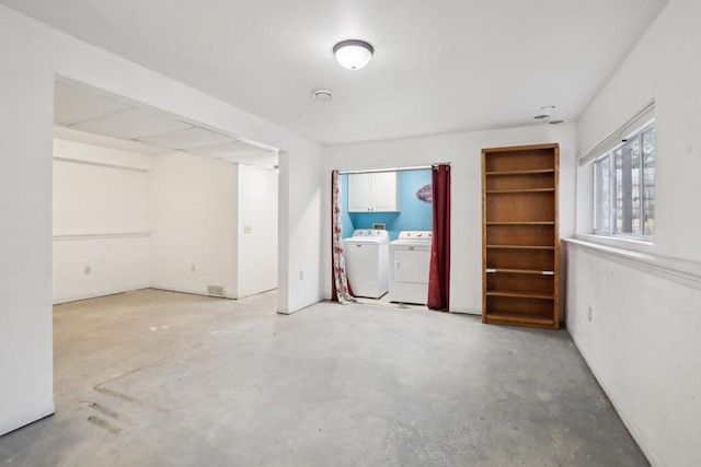 interior space featuring washer and clothes dryer