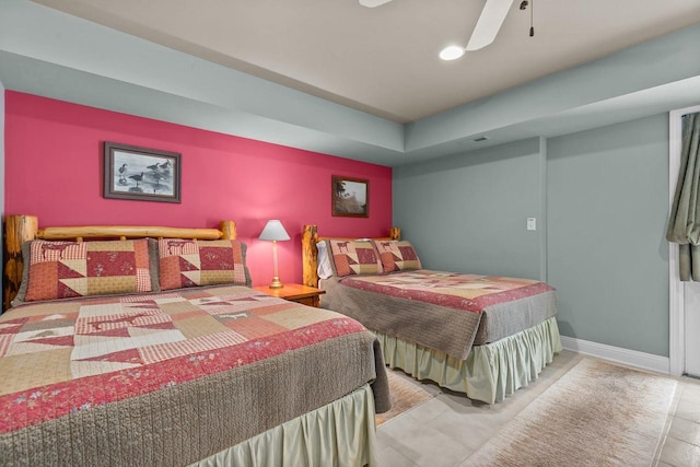 bedroom with ceiling fan