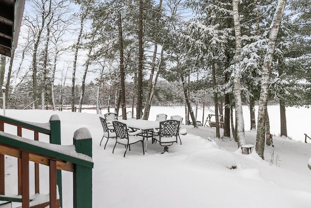 view of snowy yard