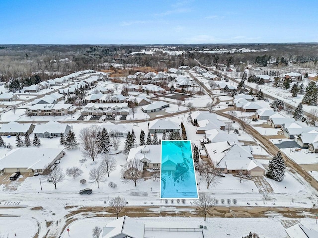 view of snowy aerial view