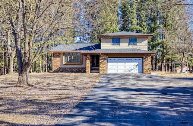 view of front of house featuring a garage