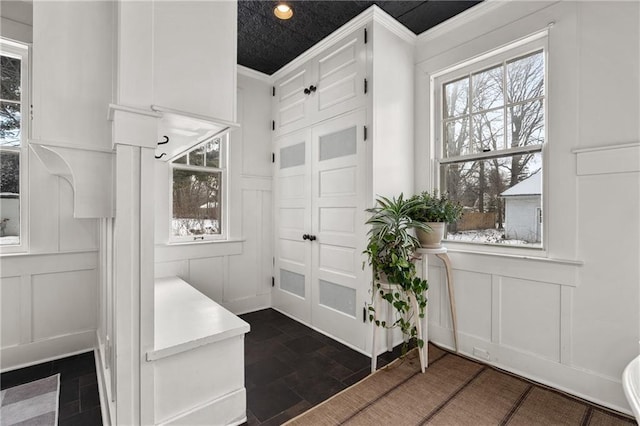 mudroom with plenty of natural light