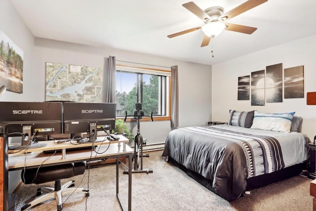 bedroom featuring carpet