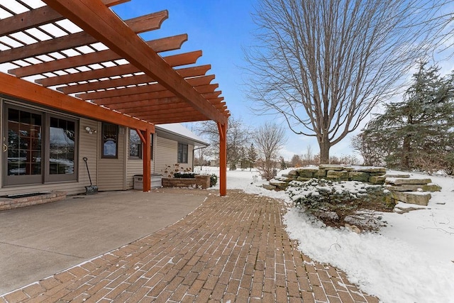 exterior space featuring a patio and a pergola