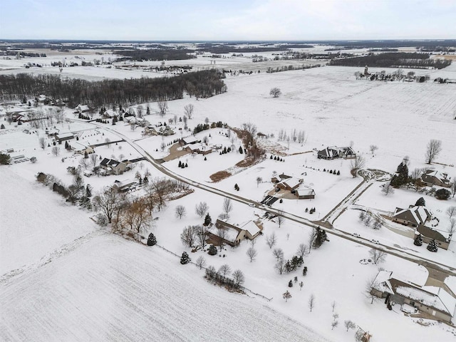 view of snowy aerial view